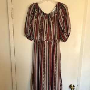 PUMPKIN - Maxi Stripped Dress